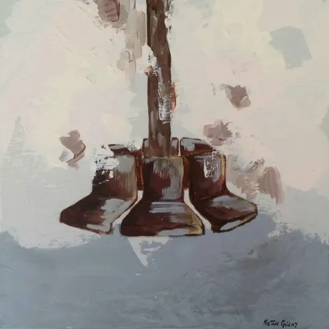 GÜLAY KOTAN — “İsimsiz”, 2019 "İsimsiz" eseri GÜLAY KOTAN tarafından 2019 yılında 25x25 cm ölçülerinde Tuval üzeri akrilik boya tekniği ile yapılmıştır.