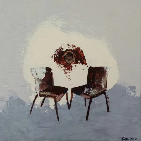 GÜLAY KOTAN — “İsimsiz”, 2019 "İsimsiz" eseri GÜLAY KOTAN tarafından 2019 yılında 25x25 cm ölçülerinde Tuval üzeri akrilik boya tekniği ile yapılmıştır.