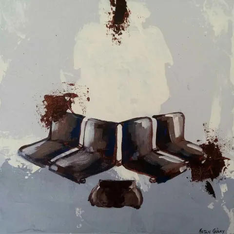 GÜLAY KOTAN — “İsimsiz”, 2019 "İsimsiz" eseri GÜLAY KOTAN tarafından 2019 yılında 25x25 cm ölçülerinde Tuval üzeri akrilik boya tekniği ile yapılmıştır.