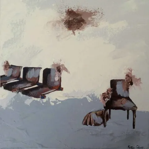 GÜLAY KOTAN — “İsimsiz”, 2019 "İsimsiz" eseri GÜLAY KOTAN tarafından 2019 yılında 25x25 cm ölçülerinde Tuval üzeri akrilik boya tekniği ile yapılmıştır.