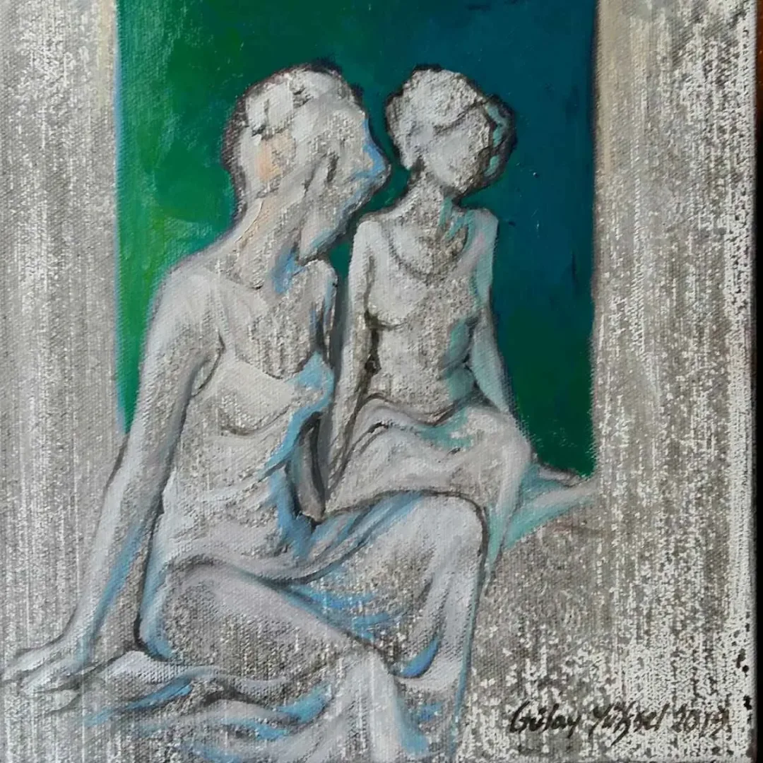 GÜLAY YÜKSEL — “İsimsiz”, 2019 "İsimsiz" eseri GÜLAY YÜKSEL tarafından 2019 yılında 25x25 cm ölçülerinde Tuval üzeri yağlı boya tekniği ile yapılmıştır.