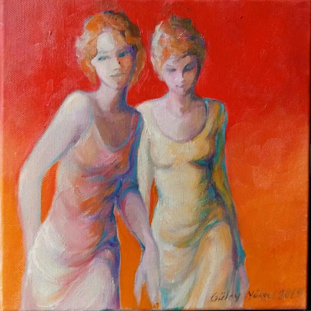 GÜLAY YÜKSEL — “İsimsiz”, 2019 "İsimsiz" eseri GÜLAY YÜKSEL tarafından 2019 yılında 25x25 cm ölçülerinde Tuval üzeri yağlı boya tekniği ile yapılmıştır.