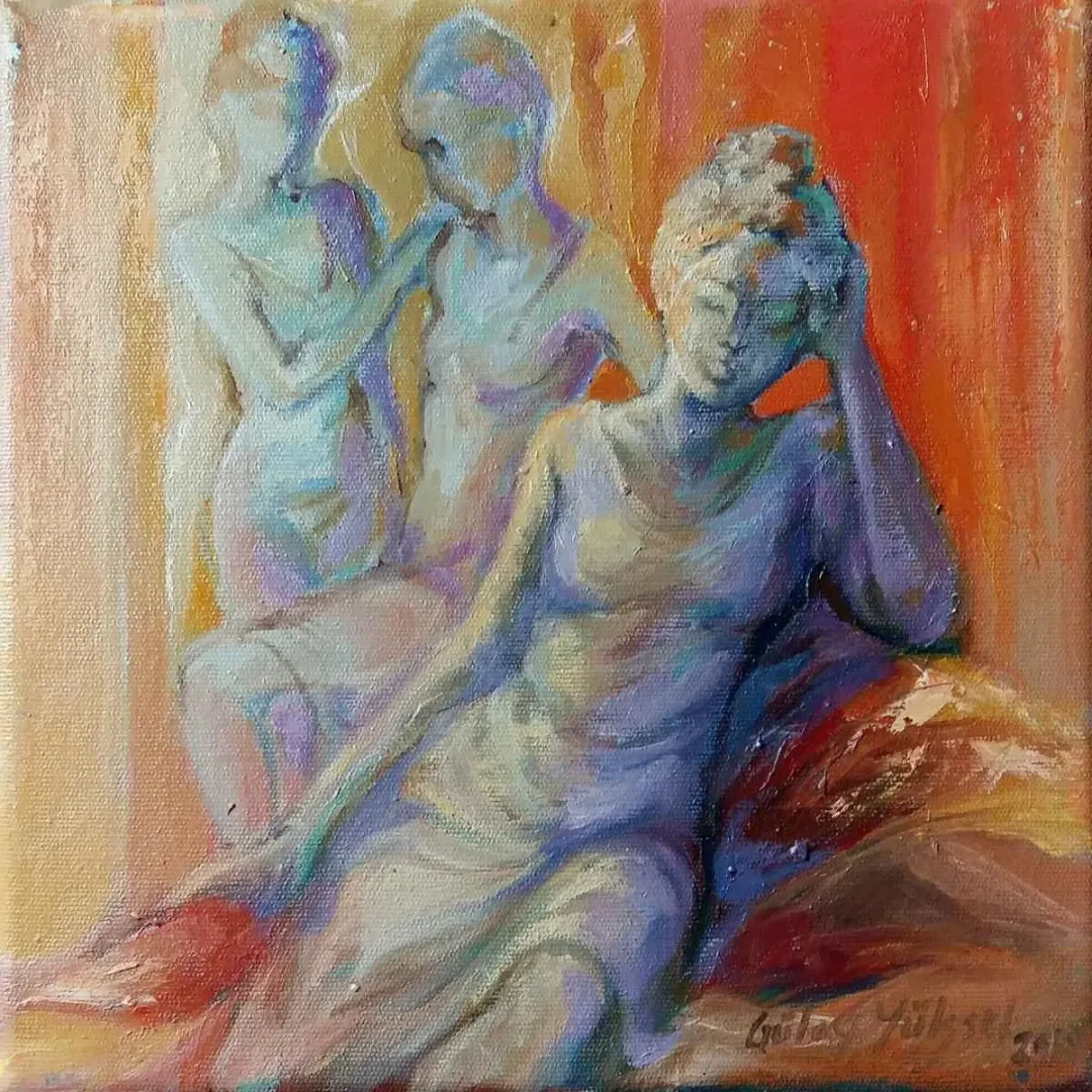 GÜLAY YÜKSEL — “İsimsiz”, 2019 "İsimsiz" eseri GÜLAY YÜKSEL tarafından 2019 yılında 25x25 cm ölçülerinde Tuval üzeri yağlı boya tekniği ile yapılmıştır.