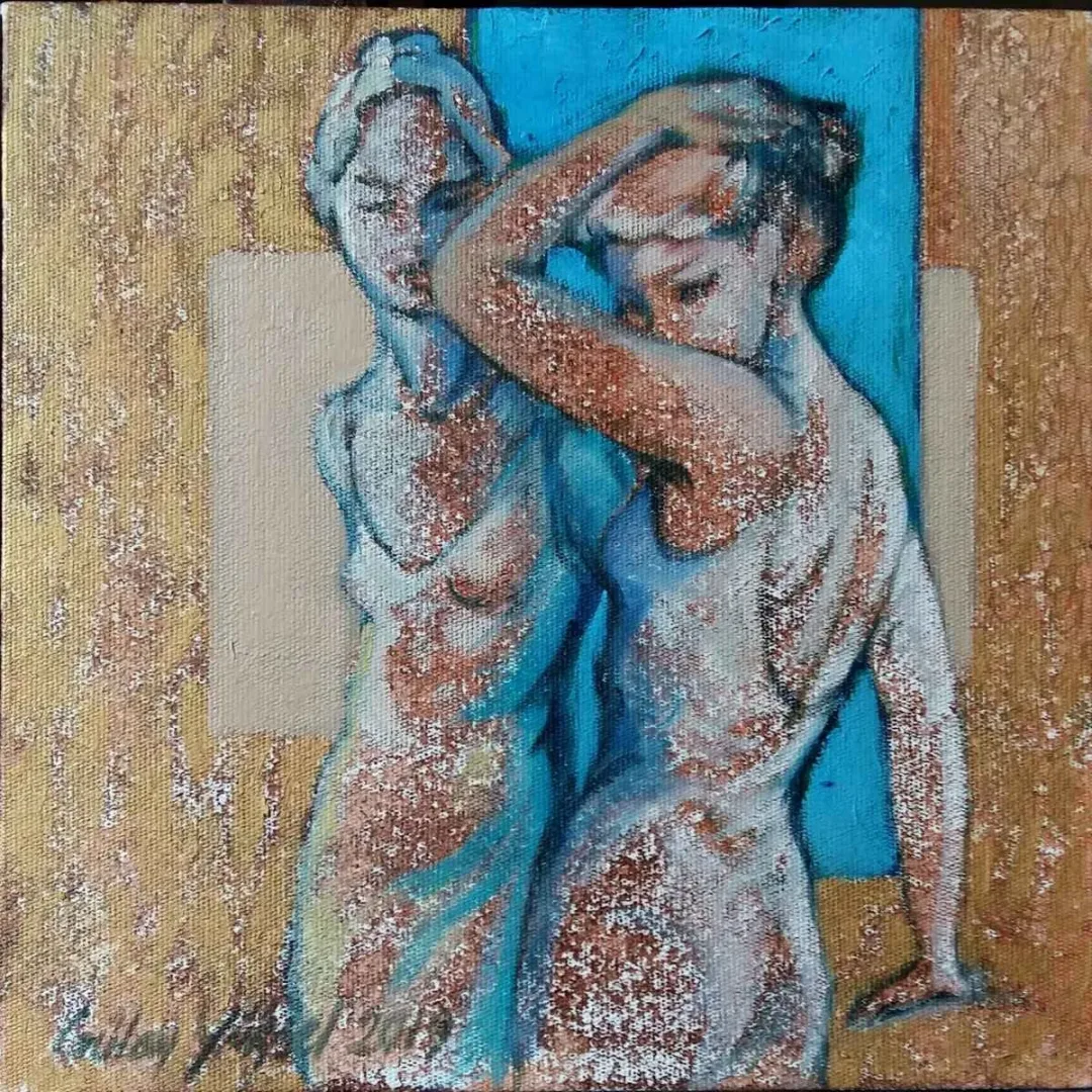 GÜLAY YÜKSEL — “İsimsiz”, 2019 "İsimsiz" eseri GÜLAY YÜKSEL tarafından 2019 yılında 25x25 cm ölçülerinde Tuval üzeri yağlı boya tekniği ile yapılmıştır.