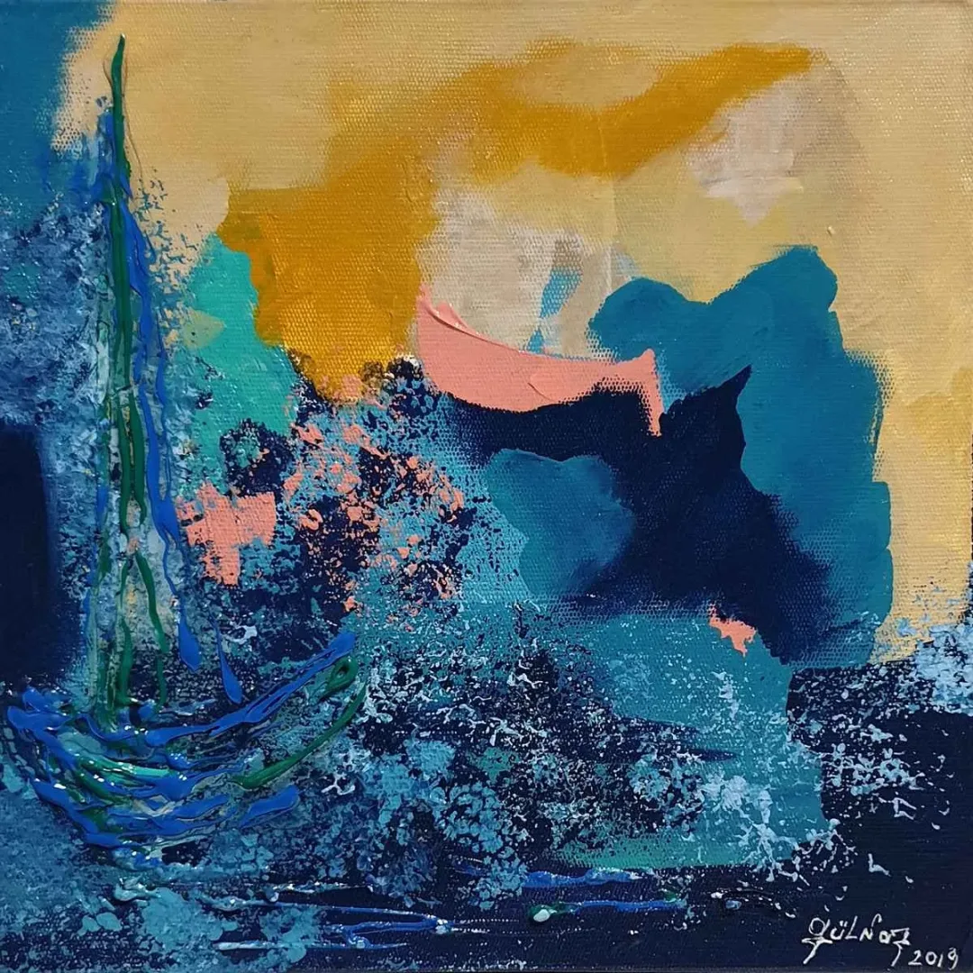 GÜLNAZ YILMAZ TEZCAN — “İsimsiz”, 2019 "İsimsiz" eseri GÜLNAZ YILMAZ TEZCAN tarafından 2019 yılında 25x25 cm ölçülerinde Tuval üzeri yağlı boya tekniği ile yapılmıştır.