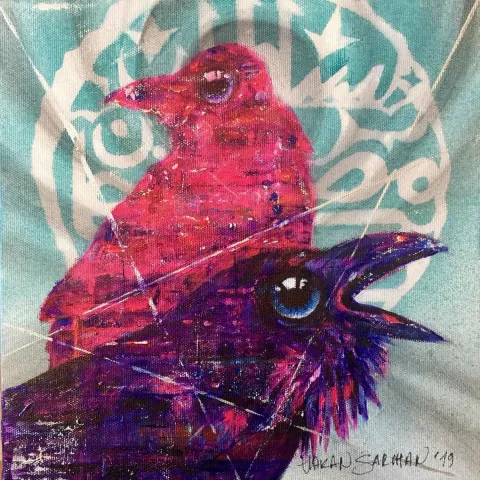 HAKAN SARIHAN — “İsimsiz”, 2019 "İsimsiz" eseri HAKAN SARIHAN tarafından 2019 yılında 25x25 cm ölçülerinde Tuval üzeri yağlı boya tekniği ile yapılmıştır.