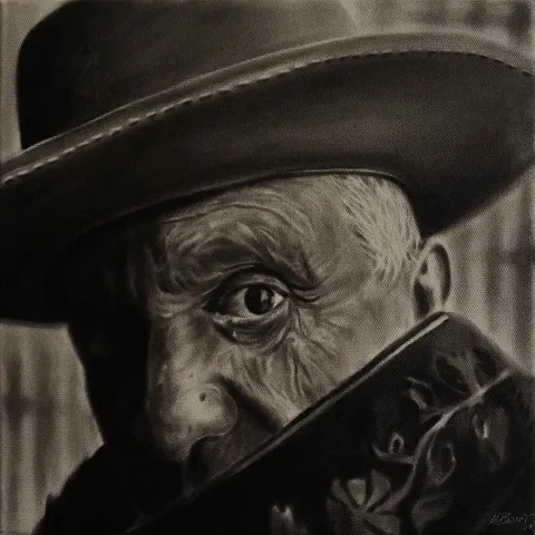 "Pablo Picasso" eseri HASAN BASRİ İNAN tarafından 2019 yılında 25x25 cm ölçülerinde Tuval üzeri yağlı boya tekniği ile yapılmıştır.