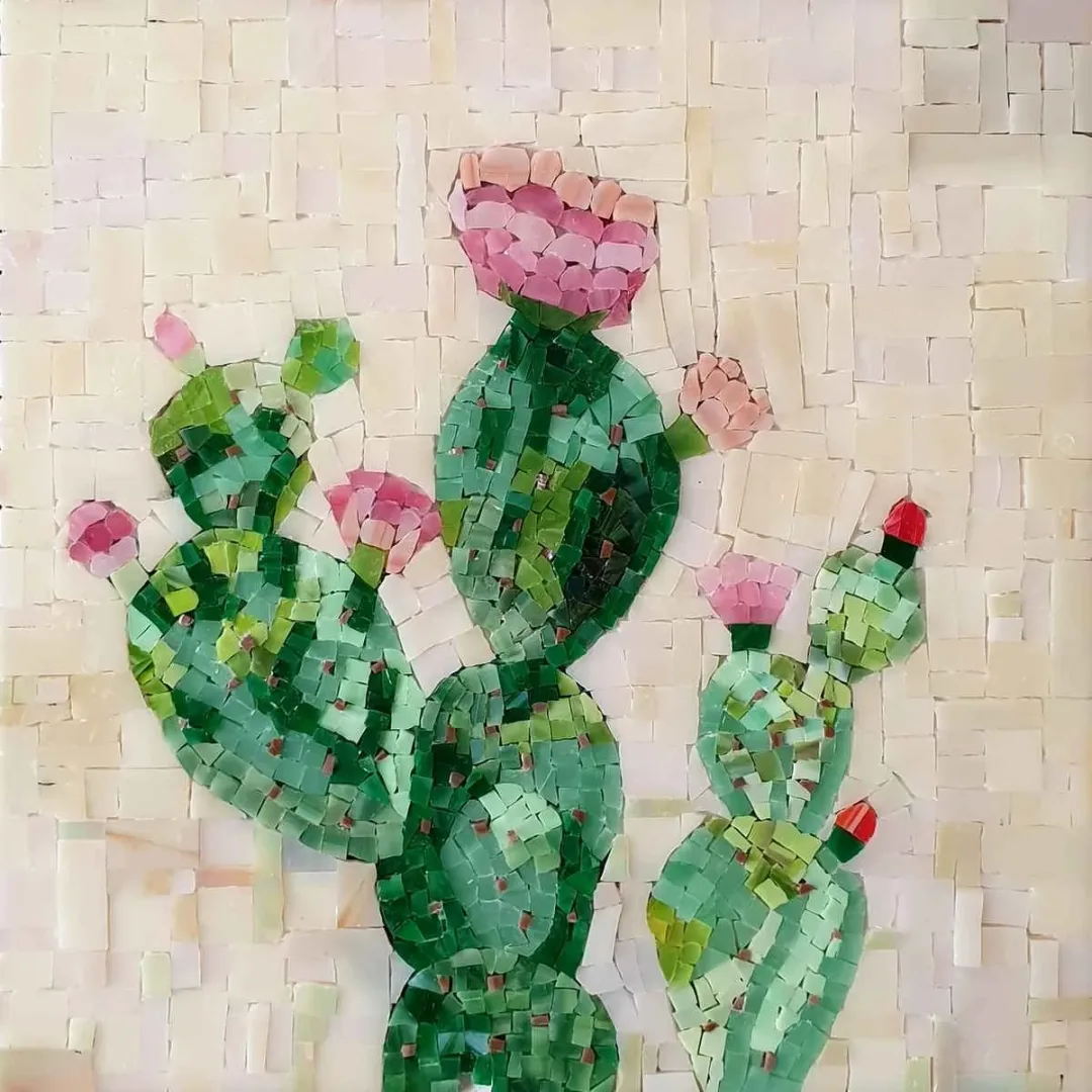 HİLMİ TANRISEVER — “İsimsiz”, 2019 "İsimsiz" eseri HİLMİ TANRISEVER tarafından 2019 yılında 25x25 cm ölçülerinde Cam Mozaik tekniği ile yapılmıştır.
