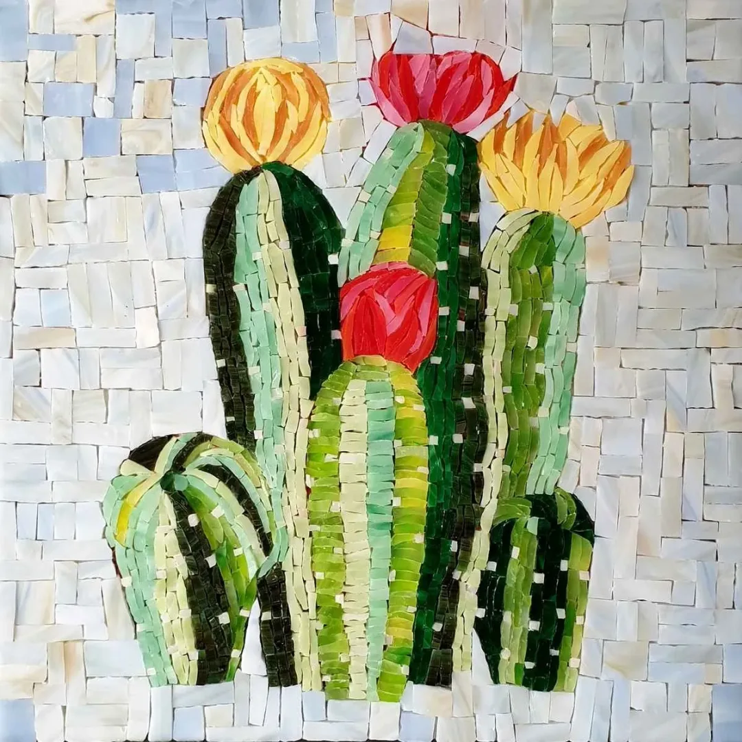 HİLMİ TANRISEVER — “İsimsiz”, 2019 "İsimsiz" eseri HİLMİ TANRISEVER tarafından 2019 yılında 25x25 cm ölçülerinde Cam Mozaik tekniği ile yapılmıştır.