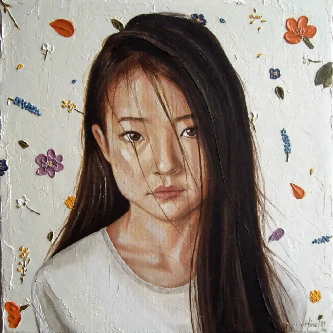HİRA YILMAZ — “Untitled”, 2019 "İsimsiz" eseri HİRA YILMAZ tarafından 2019 yılında 25x25 cm ölçülerinde Tuval üzeri yağlı boya tekniği ile yapılmıştır.