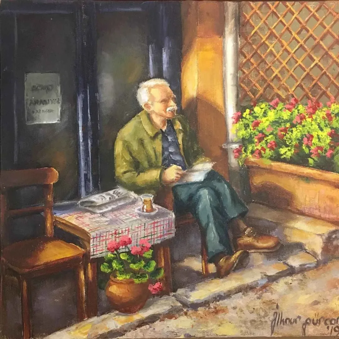 İLKNUR GÜRCAN — “İsimsiz”, 2019 "İsimsiz" eseri İLKNUR GÜRCAN tarafından 2019 yılında 25x25 cm ölçülerinde Tuval üzeri yağlı boya tekniği ile yapılmıştır.