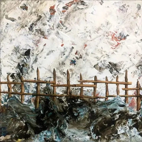 MEHMET AKSOY — “Untitled”, 2019 "İsimsiz" eseri MEHMET AKSOY tarafından 2019 yılında 25x25 cm ölçülerinde Tuval üzeri yağlı boya tekniği ile yapılmıştır.