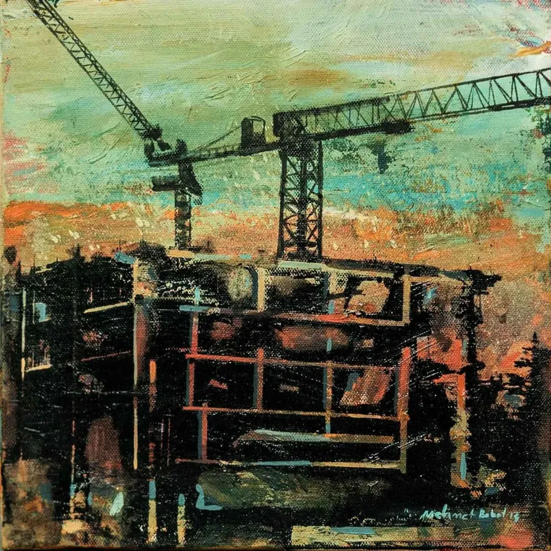 MEHMET BABAT — “İsimsiz”, 2019 "İsimsiz" eseri MEHMET BABAT tarafından 2019 yılında 25x25 cm ölçülerinde Tuval üzeri karışık teknik tekniği ile yapılmıştır.