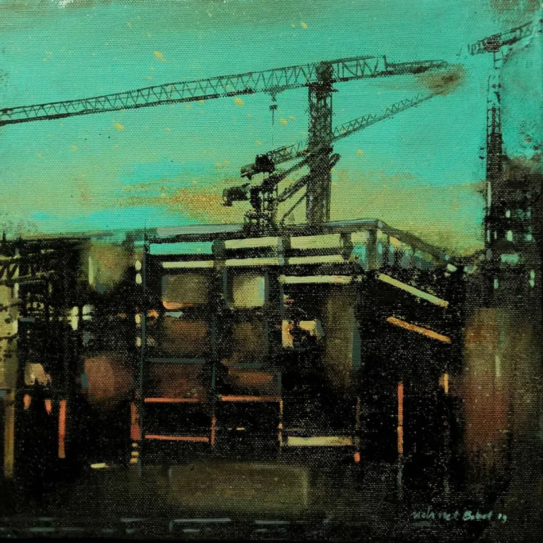 MEHMET BABAT — “İsimsiz”, 2019 "İsimsiz" eseri MEHMET BABAT tarafından 2019 yılında 25x25 cm ölçülerinde Tuval üzeri karışık teknik tekniği ile yapılmıştır.