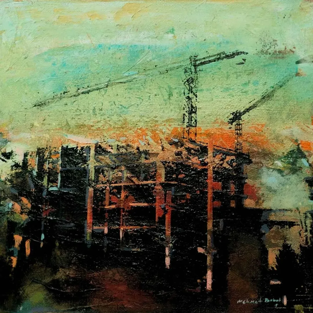 yakınlaştır "İsimsiz" eseri MEHMET BABAT tarafından 2019 yılında 25x25 cm ölçülerinde Tuval üzeri karışık teknik tekniği ile yapılmıştır.