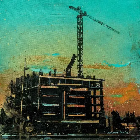 "İsimsiz" eseri MEHMET BABAT tarafından 2019 yılında 25x25 cm ölçülerinde Tuval üzeri karışık teknik tekniği ile yapılmıştır.