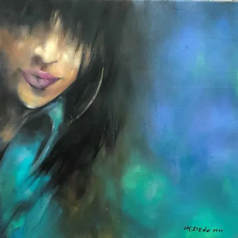 MEHMET DEDE — “İsimsiz”, 2019 "İsimsiz" eseri MEHMET DEDE tarafından 2019 yılında 25x25 cm ölçülerinde Tuval üzeri yağlı boya tekniği ile yapılmıştır.