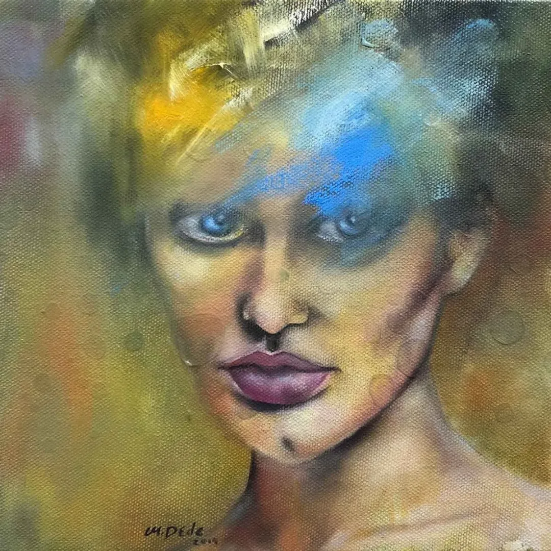 MEHMET DEDE — “İsimsiz”, 2019 "İsimsiz" eseri MEHMET DEDE tarafından 2019 yılında 25x25 cm ölçülerinde Tuval üzeri yağlı boya tekniği ile yapılmıştır.