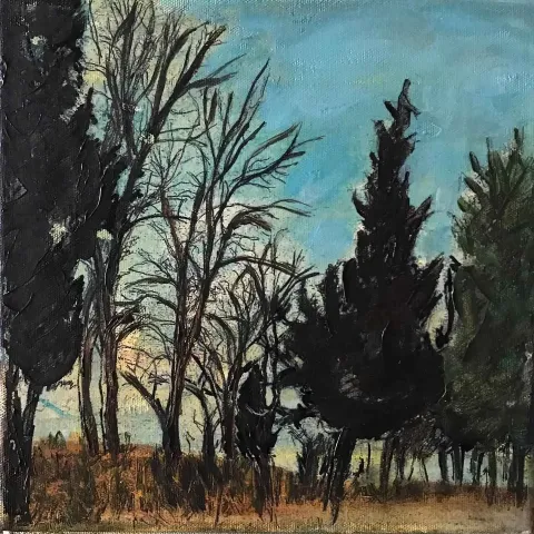 MELİHAT TÜZÜN — “İsimsiz”, 2019 "İsimsiz" eseri MELİHAT TÜZÜN tarafından 2019 yılında 25x25 cm ölçülerinde Tuval üzeri akrilik boya tekniği ile yapılmıştır.