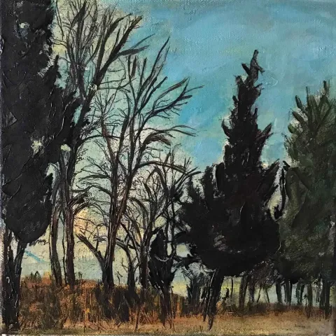 MELİHAT TÜZÜN — “İsimsiz”, 2019 "İsimsiz" eseri MELİHAT TÜZÜN tarafından 2019 yılında 25x25 cm ölçülerinde Tuval üzeri akrilik boya tekniği ile yapılmıştır.