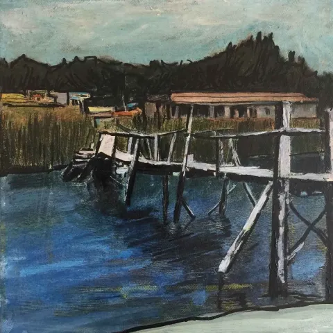 MELİHAT TÜZÜN — “İsimsiz”, 2019 "İsimsiz" eseri MELİHAT TÜZÜN tarafından 2019 yılında 25x25 cm ölçülerinde Tuval üzeri akrilik boya tekniği ile yapılmıştır.