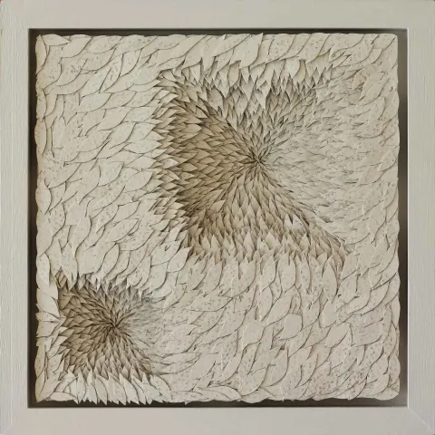 "Kök" eseri MERVE ÇETİN tarafından 2019 yılında 25x25 cm ölçülerinde Tuval üzeri karışık teknik tekniği ile yapılmıştır.