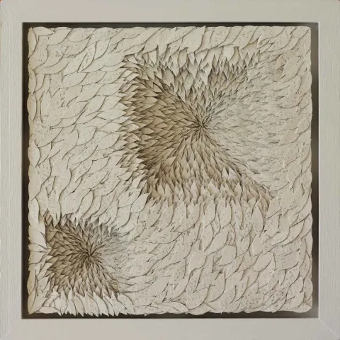 MERVE ÇETİN — “Kök”, 2019 "Kök" eseri MERVE ÇETİN tarafından 2019 yılında 25x25 cm ölçülerinde Tuval üzeri karışık teknik tekniği ile yapılmıştır.