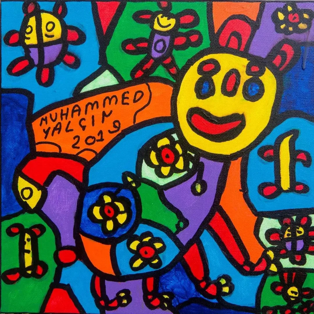 yakınlaştır "İsimsiz" eseri MUHAMMET YALÇIN tarafından 2019 yılında 25x25 cm ölçülerinde Tuval üzeri akrilik boya tekniği ile yapılmıştır.