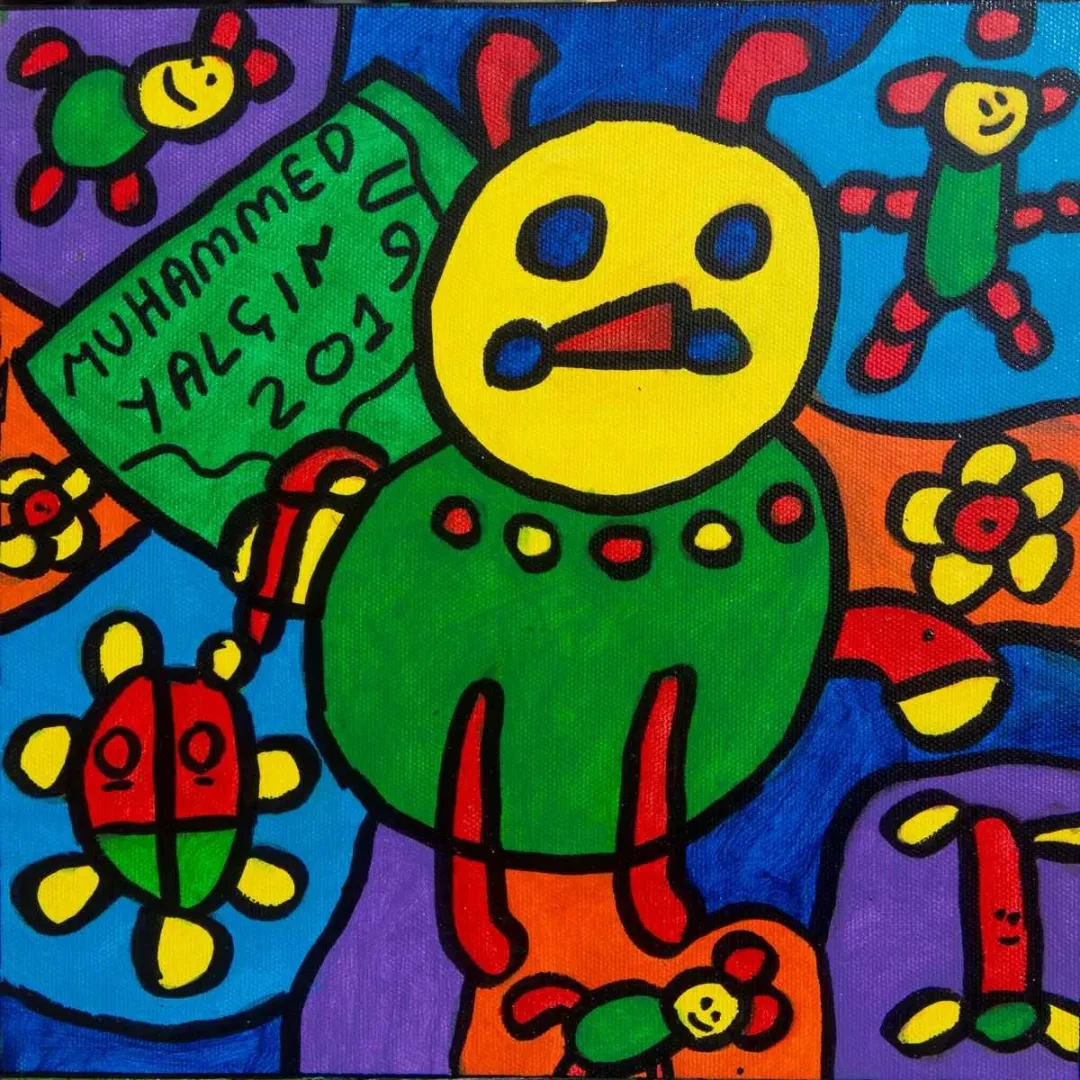 MUHAMMET YALÇIN — “İsimsiz”, 2019 "İsimsiz" eseri MUHAMMET YALÇIN tarafından 2019 yılında 25x25 cm ölçülerinde Tuval üzeri akrilik boya tekniği ile yapılmıştır.