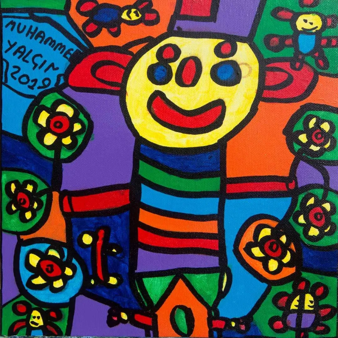 MUHAMMET YALÇIN — “İsimsiz”, 2019 "İsimsiz" eseri MUHAMMET YALÇIN tarafından 2019 yılında 25x25 cm ölçülerinde Tuval üzeri akrilik boya tekniği ile yapılmıştır.