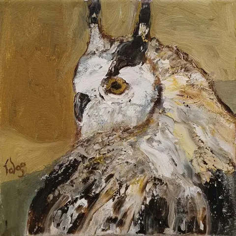 "İsimsiz" eseri MURAT TOLGA tarafından 2019 yılında 25x25 cm ölçülerinde Tuval üzeri yağlı boya tekniği ile yapılmıştır.