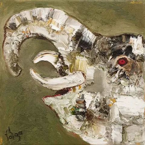 MURAT TOLGA — “Untitled”, 2019 "İsimsiz" eseri MURAT TOLGA tarafından 2019 yılında 25x25 cm ölçülerinde Tuval üzeri yağlı boya tekniği ile yapılmıştır.