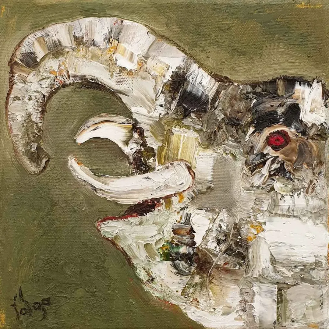 MURAT TOLGA — “İsimsiz”, 2019 "İsimsiz" eseri MURAT TOLGA tarafından 2019 yılında 25x25 cm ölçülerinde Tuval üzeri yağlı boya tekniği ile yapılmıştır.