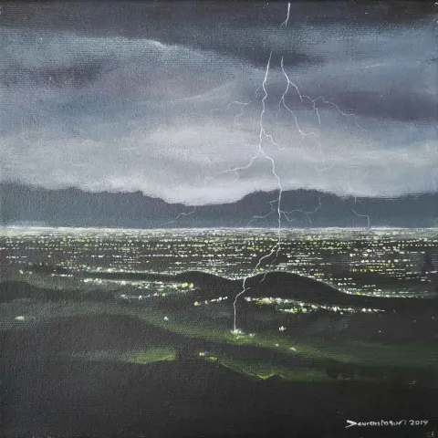 MUSTAFA DEVRAN TOSUN — “Untitled”, 2019 "İsimsiz" eseri MUSTAFA DEVRAN TOSUN tarafından 2019 yılında 25x25 cm ölçülerinde Tuval üzeri yağlı boya tekniği ile yapılmıştır.