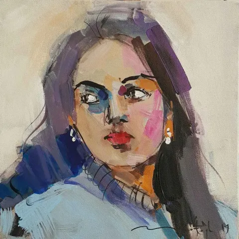 "İsimsiz" eseri MUSTAFA KÖSEOĞLU tarafından 2019 yılında 25x25 cm ölçülerinde Tuval üzeri yağlı boya tekniği ile yapılmıştır.