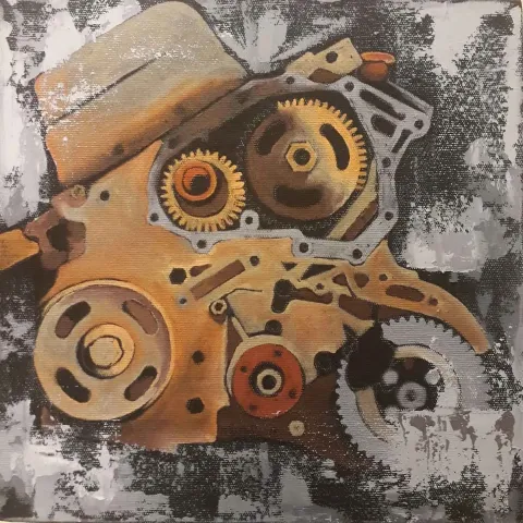 MUSTAFA TUNÇ — “Untitled”, 2019 "İsimsiz" eseri MUSTAFA TUNÇ tarafından 2019 yılında 25x25 cm ölçülerinde Tuval üzeri yağlı boya tekniği ile yapılmıştır.