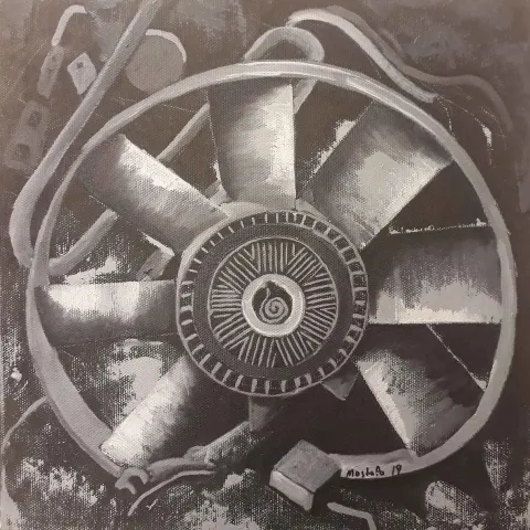 MUSTAFA TUNÇ — “Untitled”, 2019 "İsimsiz" eseri MUSTAFA TUNÇ tarafından 2019 yılında 25x25 cm ölçülerinde Tuval üzeri yağlı boya tekniği ile yapılmıştır.