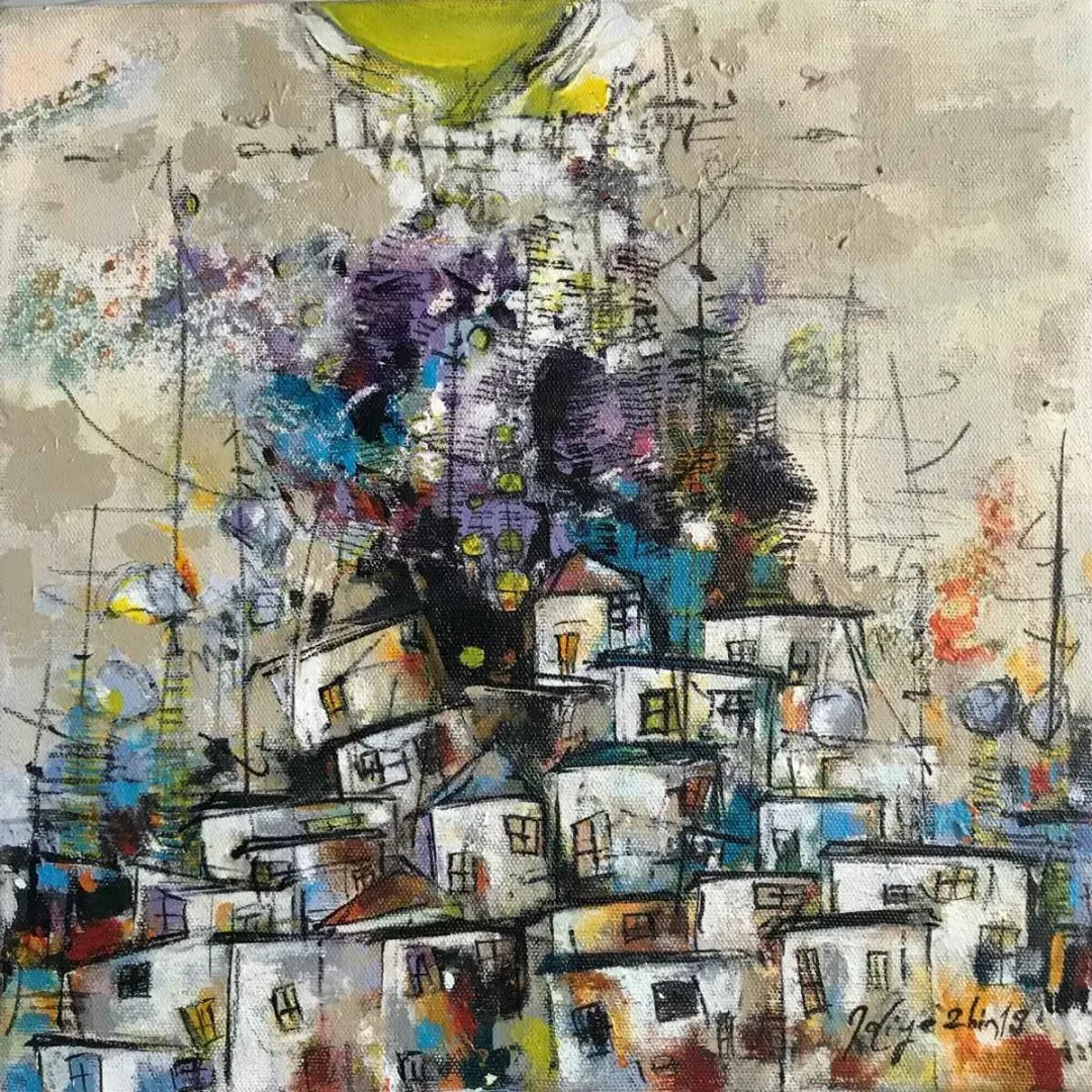 NACİYE BOZDOĞAN AKBAŞ — “İsimsiz”, 2019 "İsimsiz" eseri NACİYE BOZDOĞAN AKBAŞ tarafından 2019 yılında 25x25 cm ölçülerinde Tuval üzeri akrilik boya tekniği ile yapılmıştır.
