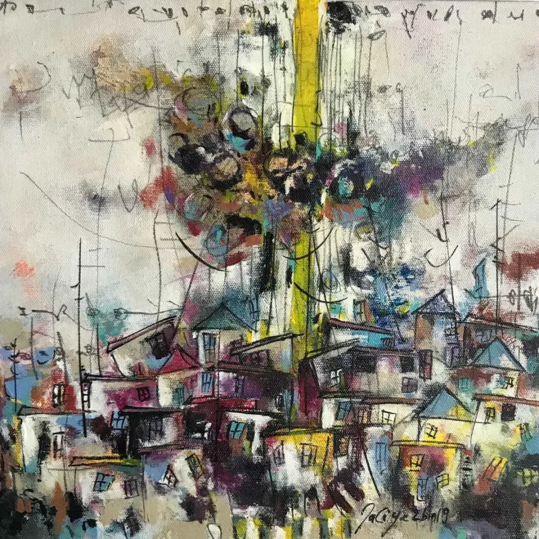 NACİYE BOZDOĞAN AKBAŞ — “İsimsiz”, 2019 "İsimsiz" eseri NACİYE BOZDOĞAN AKBAŞ tarafından 2019 yılında 25x25 cm ölçülerinde Tuval üzeri akrilik boya tekniği ile yapılmıştır.