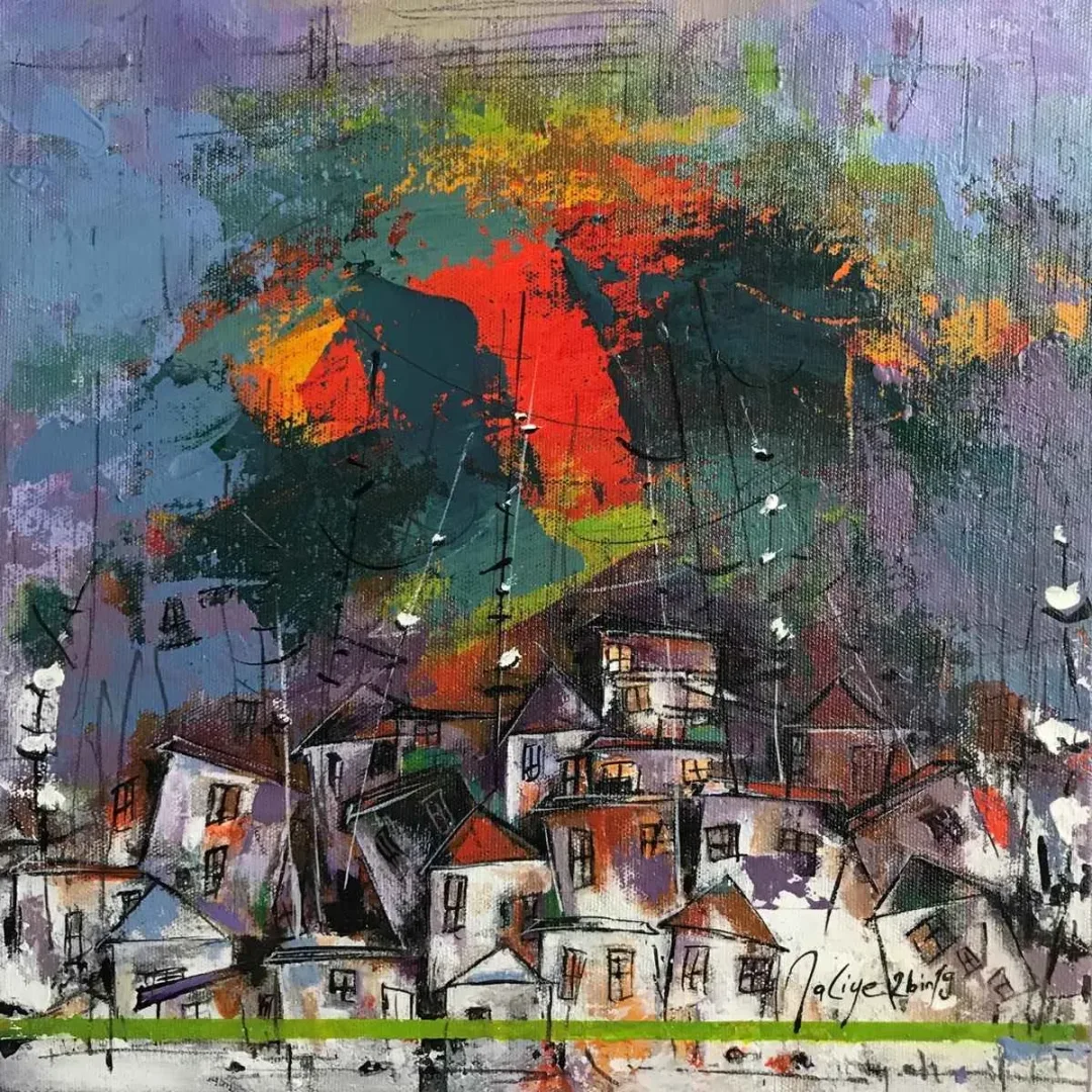 NACİYE BOZDOĞAN AKBAŞ — “İsimsiz”, 2019 "İsimsiz" eseri NACİYE BOZDOĞAN AKBAŞ tarafından 2019 yılında 25x25 cm ölçülerinde Tuval üzeri akrilik boya tekniği ile yapılmıştır.
