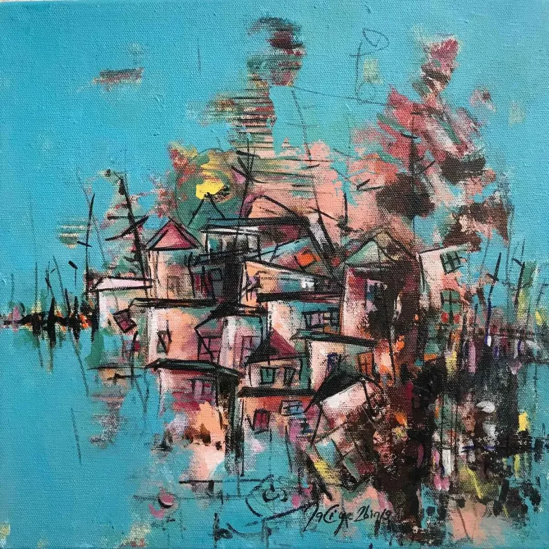 NACİYE BOZDOĞAN AKBAŞ — “İsimsiz”, 2019 "İsimsiz" eseri NACİYE BOZDOĞAN AKBAŞ tarafından 2019 yılında 25x25 cm ölçülerinde Tuval üzeri akrilik boya tekniği ile yapılmıştır.