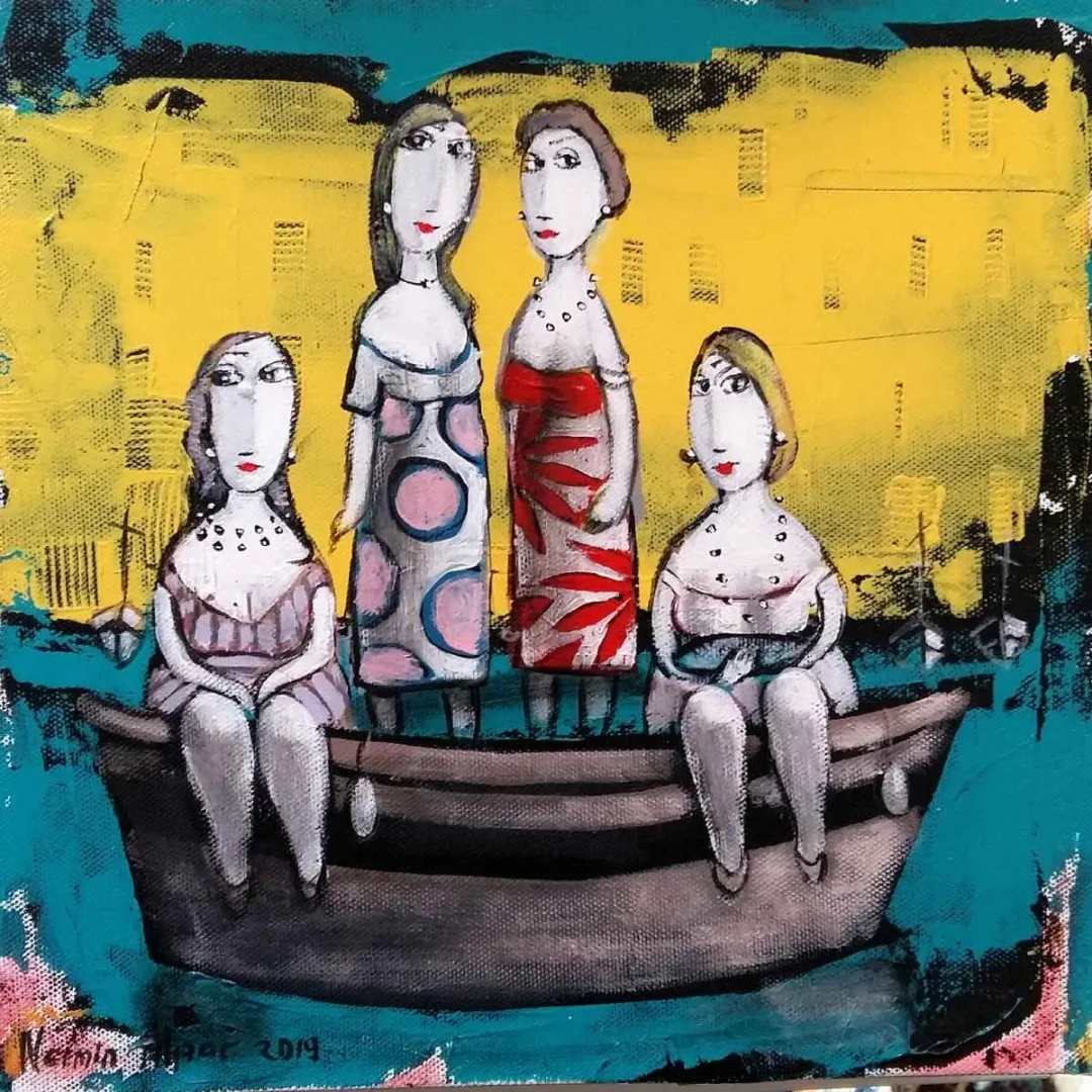 NERMİN ALPAR — “İsimsiz”, 2019 "İsimsiz" eseri NERMİN ALPAR tarafından 2019 yılında 25x25 cm ölçülerinde Tuval üzeri yağlı boya tekniği ile yapılmıştır.