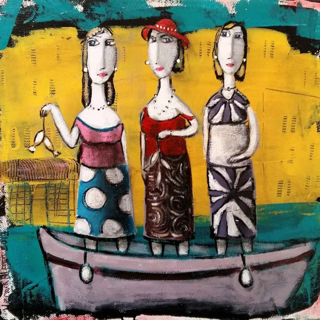 NERMİN ALPAR — “İsimsiz”, 2019 "İsimsiz" eseri NERMİN ALPAR tarafından 2019 yılında 25x25 cm ölçülerinde Tuval üzeri yağlı boya tekniği ile yapılmıştır.