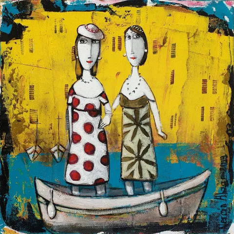NERMİN ALPAR — “Untitled”, 2019 "İsimsiz" eseri NERMİN ALPAR tarafından 2019 yılında 25x25 cm ölçülerinde Tuval üzeri yağlı boya tekniği ile yapılmıştır.