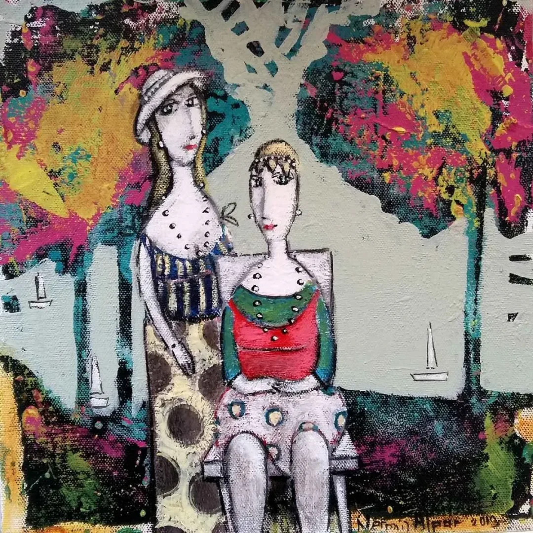 NERMİN ALPAR — “İsimsiz”, 2019 "İsimsiz" eseri NERMİN ALPAR tarafından 2019 yılında 25x25 cm ölçülerinde Tuval üzeri yağlı boya tekniği ile yapılmıştır.