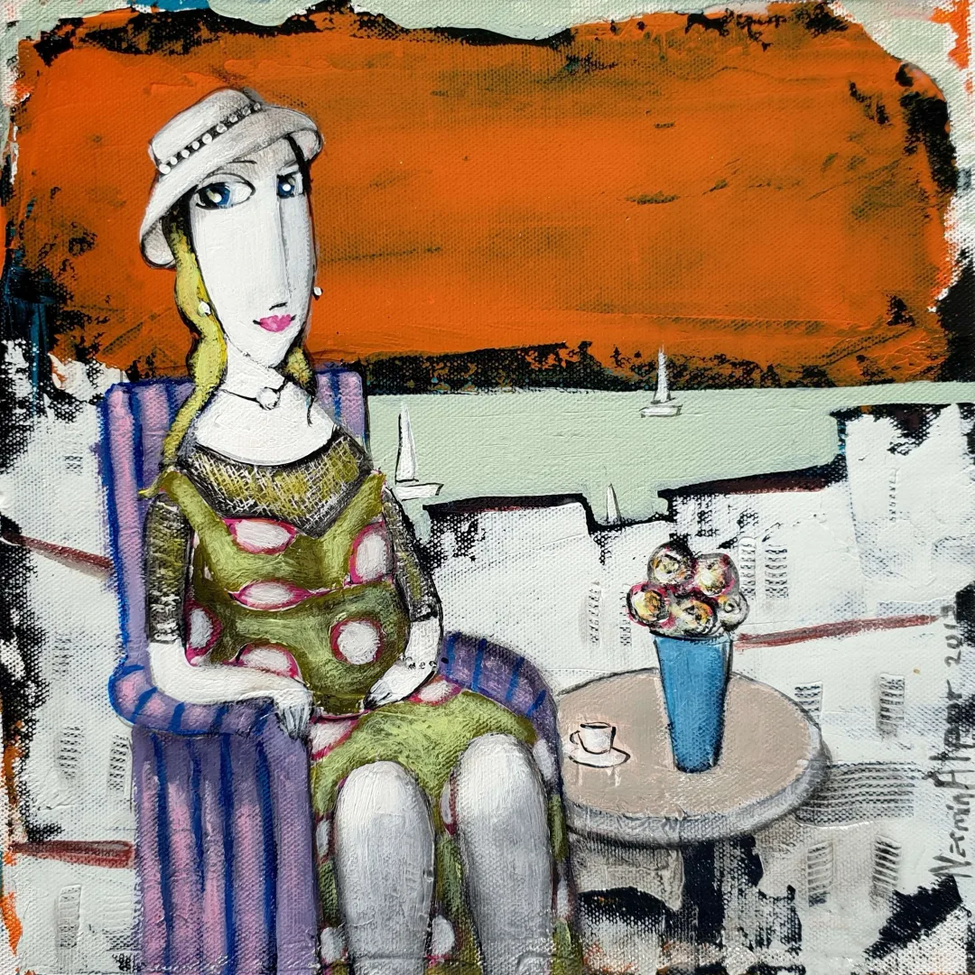 NERMİN ALPAR — “Untitled”, 2019 "İsimsiz" eseri NERMİN ALPAR tarafından 2019 yılında 25x25 cm ölçülerinde Tuval üzeri yağlı boya tekniği ile yapılmıştır.