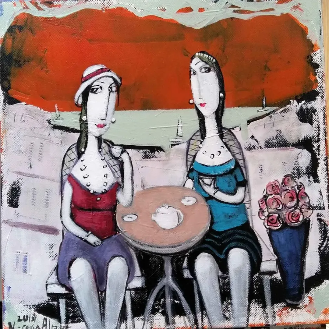 NERMİN ALPAR — “İsimsiz”, 2019 "İsimsiz" eseri NERMİN ALPAR tarafından 2019 yılında 25x25 cm ölçülerinde Tuval üzeri yağlı boya tekniği ile yapılmıştır.