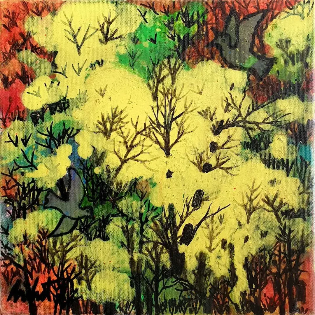 NİHAT KAHRAMAN — “İsimsiz”, 2019 "İsimsiz" eseri NİHAT KAHRAMAN tarafından 2019 yılında 25x25 cm ölçülerinde Tuval üzeri yağlı boya tekniği ile yapılmıştır.
