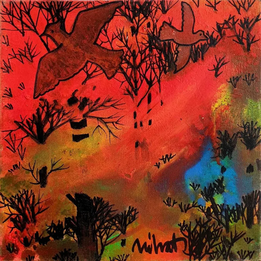 NİHAT KAHRAMAN — “İsimsiz”, 2019 "İsimsiz" eseri NİHAT KAHRAMAN tarafından 2019 yılında 25x25 cm ölçülerinde Tuval üzeri yağlı boya tekniği ile yapılmıştır.