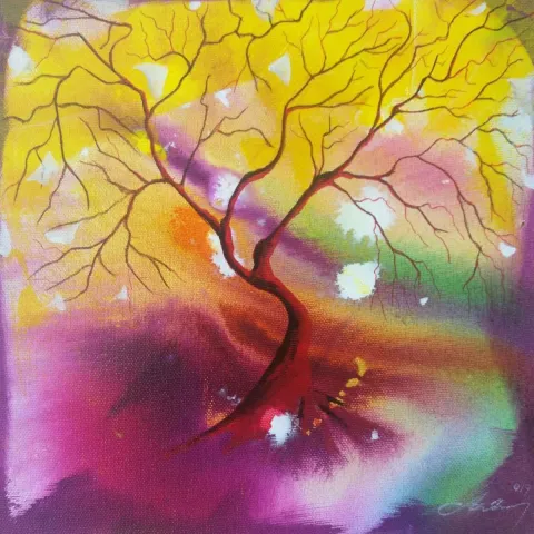 OKAN BOYDAŞ — “İsimsiz”, 2019 "İsimsiz" eseri OKAN BOYDAŞ tarafından 2019 yılında 25x25 cm ölçülerinde Tuval üzeri yağlı boya tekniği ile yapılmıştır.